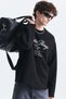 Oversize Letter Print Sweatshirt - 3