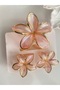 HAIR CLIP - 3-PIECE SET WITH PINK LOTUS FLOWERS (1 PIECE 8 CM, 2 PIECES 4 CM) - 2