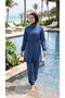 Adjustable-Waist, Elastic-Waisted, Water-Repellent Fabric, 3-Piece Fully Covering Modest Swimwear Hijab Burkini - 7