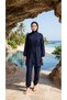 Adjustable-Waist, Elastic-Waisted, Water-Repellent Fabric, 3-Piece Fully Covering Modest Swimwear Hijab Burkini - 5