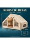 Auto Family 6.3m² Inflatable Camping Tent for 6–7 People, 210D Oxford Fabric Air Tent with Chimney Opening, 2 Doors and 4 Mesh Windows for Outdoor Camping - 4