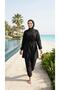 Adjustable-Waist, Elastic-Waisted, Water-Repellent Fabric, 3-Piece Fully Covering Modest Swimwear Hijab Burkini - 6