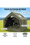 Auto Family 7.5m² Inflatable Camping Tent 6-7 People, 210D Coated Oxford Fabric Air Tent with Hand Pump, Family Outdoor Shelter with Mesh Ventilation Windows and Chimney Opening - 2