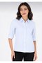 Women's Light Blue Long Sleeve Basic Shirt