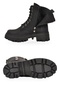 Women's Zip-Up Boots 473151 Black Emerald - 5