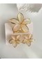HAIR CLIP - 3-PIECE SET, ECRU LOTUS FLOWER HAIR CLIP (1 PIECE 8 CM, 2 PIECES 4 CM) - 3