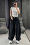 Black Kangaroo Pocket Relaxed-Fit Baggy Jeans - 2
