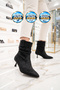 Women's Stiletto Heel Boots 336630 Black Suede