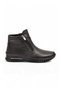 Women's Genuine Leather Zip-Up Boots 83707 Black - 2