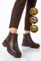 Women's Zip-Up Boots 351107 Coffee-Leather - 3