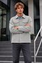 Men's Gray Jacket with Double Chest Pockets, Made of Thick Fabric - 5