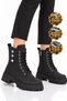 Women's Zip-Up Boots 473151 Black Emerald - 3