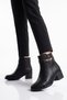 Women's Heeled Zip-Up Boots 209213 Black Emerald - 3