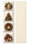 New Year’s-Themed Christmas Tree, Gift Wraps, Red Ribbon, and Gold Star-Patterned Set of 4 Cushion Covers + 1 Table Runner – 43x43 cm Reversible, Invisible Zipper Cushion Covers, 40x140 cm Table Runner - 3
