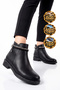 Women's Zip-Up Boots 325165 Black Emerald - 3
