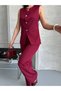 Women's Mixed-Button Vest Set and Pants—Exclusive Design, Stylish Two-Piece Set - 2