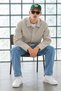 Men's Shirt Collar Button-Front Melton Cream Jacket - 2