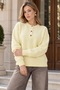 Women's Button-Up Crew Neck Basic Knit Sweater