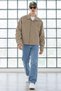Men’s Shirt Collar Button-Front Beige Melton Jacket - 4