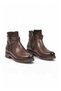 Women's Zip-Up Boots 354250 Coffee-Brown - 4
