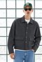 Men's Oversized Transitional Charcoal Grey Jacket with Pockets