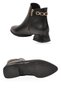 Women's High-Heeled Zip-Up Boots 248286 Black Leather - 5