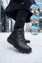 Women's Genuine Leather Boots Z396 Black