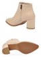 Cream Shiny Faux Leather Women's Boots PC-54984 Z - 5