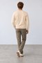 New season klok men's regular fit crew neck pique sweatshirt. - 3