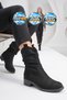 Women's Heeled Boots 667309 Black Suede