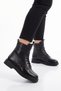 Women's Genuine Leather Boots 9866 Black - 3