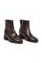 Women's Heeled Zip-Up Boots 458364 Coffee-Leather - 4