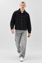 Men's Wool-Look Short Casual Jacket with Pockets and Buttons - 3