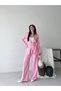 Women's Belt Detail Jacket and Pants Set—Stylish, Modern-Cut Two-Piece Set - 4