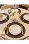 Placemat, Placemat, Double-Layer Leather/Clam-Shaped, Set of 2, Brown - 3