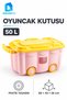 50-Liter Toy Storage Box with Lid—Plastic Children's Room Organizer