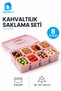 Breakfast Storage Set: 8-Piece Plastic Breakfast Organizer with Clear Lids