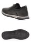 Men's Black Genuine Leather Casual Shoes with Side Elastic Bands 42170 - 5