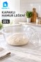 22 L Plastic Dough Bowl with Transparent Lid—Kneading and Kitchen Prep Bowl - 2