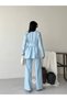 Women's Belt Detail Jacket and Pants Set—Stylish, Modern-Cut Two-Piece Set - 8