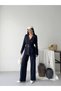 Women's Belt Detail Jacket and Pants Set—Stylish, Modern-Cut Two-Piece Set - 6