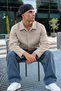 Men's Melton Shirt Collar Button-Up Jacket with Pockets for Everyday Wear - 4