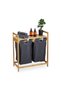 Bamboo Shelf with 2 Laundry Baskets