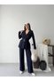 Women's Belt Detail Jacket and Pants Set—Stylish, Modern-Cut Two-Piece Set - 5