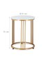 Round Marble Optic Side Table - 4