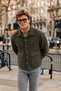 Men's Button-Front Melton Casual Khaki Jacket - 3