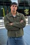 Men's Melton Shirt Collar Button-Up Jacket with Pockets for Everyday Wear - 5