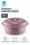 22-Liter Plastic Lidded Dough Bowl for Kneading and Kitchen Preparation
