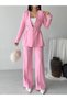 Women's Belt Detail Jacket and Pants Set—Stylish, Modern-Cut Two-Piece Set - 7