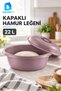 22-Liter Plastic Lidded Dough Bowl for Kneading and Kitchen Preparation - 2